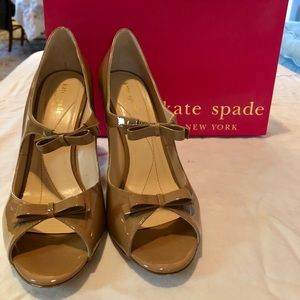 Kate Spade Nude Double Bow Heels